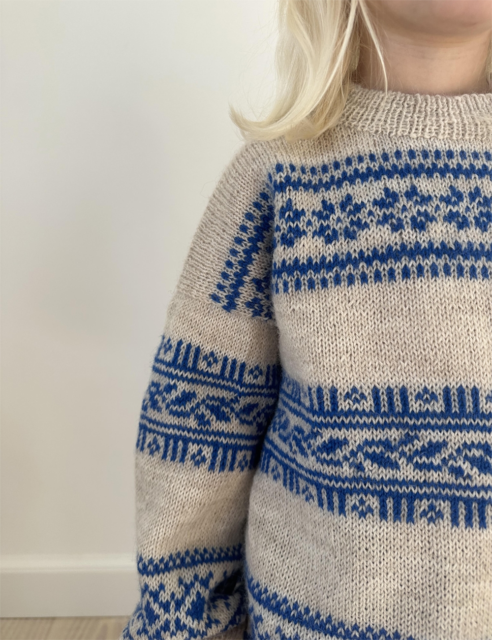 Porcelain sweater junior strikkeopskrift - Leknit